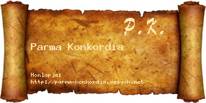 Parma Konkordia névjegykártya